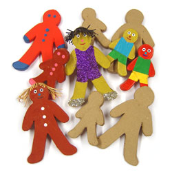 Paper Mache Gingerbread Men - Set of 10