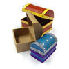 Paper Mache Treasure Chests - Set of 3 - MB7076-3