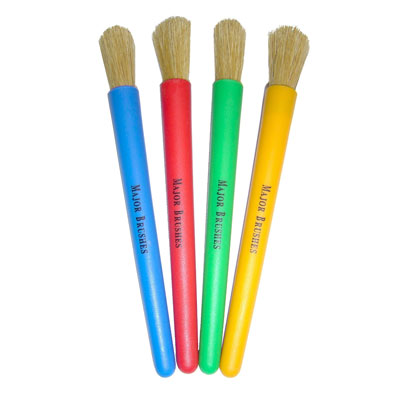 Junior Chubby Brush - Assorted Colours - Set of 4 - MB6002-4C