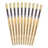 Hog Short Brushes: Round Tip, Size 12 - Pack of 10