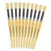 Hog Short Brushes: Round Tip, Size 14 - Pack of 10