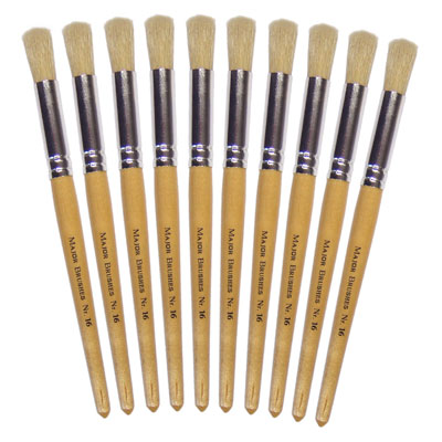 Hog Short Brushes: Round Tip, Size 16 - Pack of 10 - MB58316-10