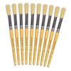 Hog Short Brushes: Round Tip, Size 18 - Pack of 10