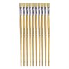 Hog Long Brushes: Flat Tip, Size 8 - Pack of 10