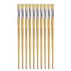 Hog Long Brushes: Flat Tip, Size 12 - Pack of 10