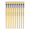 Hog Long Brushes: Flat Tip, Size 16 - Pack of 10