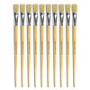 Hog Long Brushes: Flat Tip, Size 18 - Pack of 10