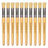 Hog Short Brushes: Flat Stencil Tip, Size 6 - Pack of 10