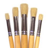 Hog Short Brushes: Flat Stencil Tip, Mixed Set - Set of 5 - MB569-5