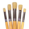 Hog Short Brushes: Flat Stencil Tip, Mixed Set - Set of 5 - MB569-5