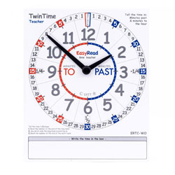 EasyRead Time Teacher TwinTime Teacher Card (32 x 39cm)