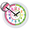 EasyRead Time Teacher Classroom Rainbow Face Wall Clock - Past & To - 35cm Diameter - ERCC-COL-PT