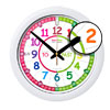 EasyRead Time Teacher Classroom Rainbow Face Wall Clock - Past & To - 35cm Diameter - ERCC-COL-PT