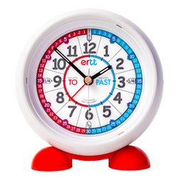 EasyRead Time Teacher Alarm Clock - Red & Blue Face - Past & To