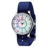 EasyRead Time Teacher Waterproof Wrist Watch - Rainbow Face - Past & To - Navy Strap - WERW-COL-PT-NB