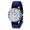 EasyRead Time Teacher Waterproof Wrist Watch - Red & Blue Face - Past & To - Navy Strap - WERW-RB-PT-NB