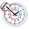 EasyRead Time Teacher Home Classroom Red & Blue Face Wall Clock - Past & To - 29cm Diameter - ERMC-EN