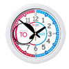 EasyRead Time Teacher Red & Blue Face Wall Clock - Past & To - 29cm Diameter - ERC-RB-PT