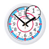 EasyRead Time Teacher Red & Blue Face Wall Clock - 24 Hour - 29cm Diameter - ERC-RB-24