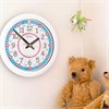 EasyRead Time Teacher Red & Blue Face Wall Clock - 24 Hour - 29cm Diameter - ERC-RB-24
