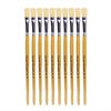 Hog Short Brushes: Flat Tip, Size 6 - Pack of 10