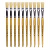Hog Short Brushes: Flat Tip, Size 10 - Pack of 10