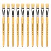Hog Short Brushes: Flat Tip, Size 12 - Pack of 10