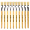 Hog Short Brushes: Flat Tip, Size 18 - Pack of 10