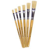 Hog Short Brushes: Flat Tip Mixed Set - Set of 6 - MB581-6