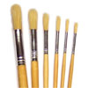 Hog Long Brushes: Round Tip Mixed Set - Set of 6 - MB584-6