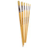 Hog Long Brushes: Round Tip Mixed Set - Set of 6
