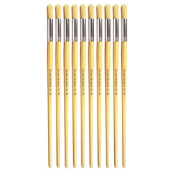 Hog Long Brushes: Round Tip, Size 12 - Pack of 10