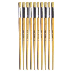 Hog Long Brushes: Round Tip, Size 14 - Pack of 10