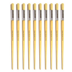Hog Long Brushes: Round Tip, Size 16 - Pack of 10