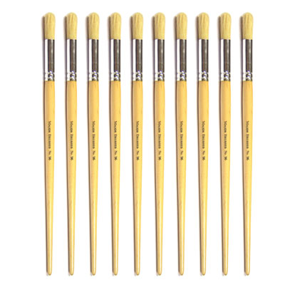 Hog Long Brushes: Round Tip, Size 16 - Pack of 10 - MB58416-10