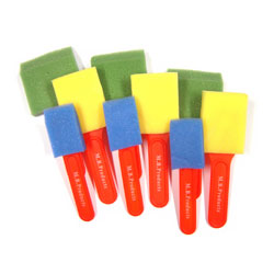 Assorted Foam Brushes - Set of 9