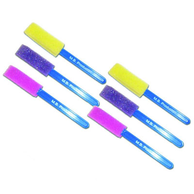 Assorted Narrow Foam Brushes - Set of 6 - MB711-9