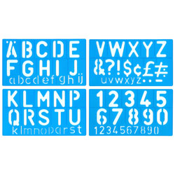 50mm Lettering Stencil Set