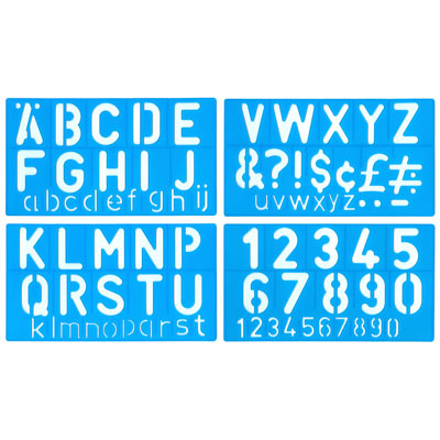 50mm Lettering Stencil Set - MB40002