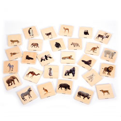 Wild Animal Family Match Tiles - Set of 28