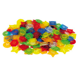 Translucent Stackable Buttons - Set of 144 with 12 Laces