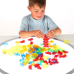 Translucent Hollow Pattern Blocks - Set of 180