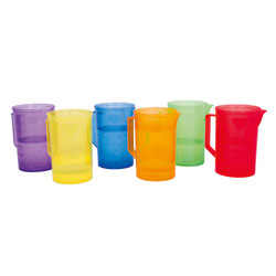 Translucent Colour Rainbow Jug Set - Set of 6