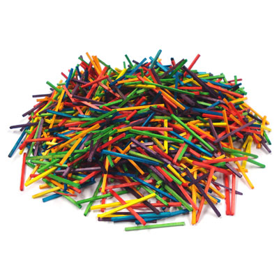 Coloured Wooden Matchsticks - Pack of 1000 - MB7063-1000