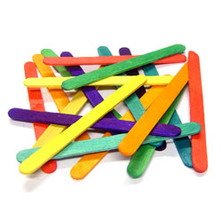 Coloured Lollipop Sticks - Small (114mm x 10mm) - Pack of 1000
