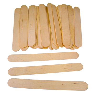 Plain Lollipop Sticks - Large (150mm x 18mm) - Pack of 100 - MB7067-100