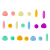 Clear Junior Rainbow Pebbles - Set of 36 - CD54109