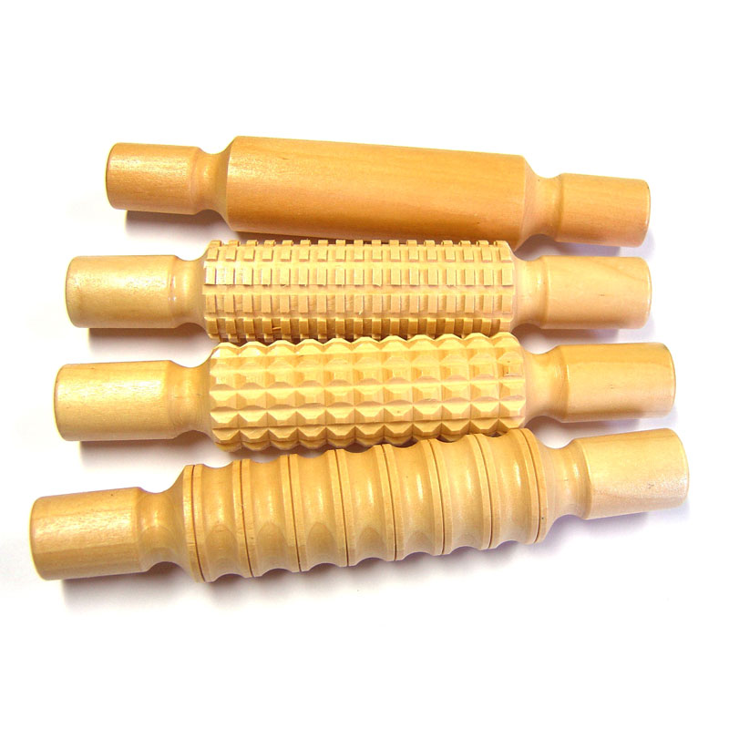 Small Patterned Wooden Rolling Pins Set of 4 MB7814 Primary ICT