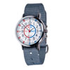 EasyRead Time Teacher Alloy Wrist Watch - Red & Blue Face - Past & To - Grey Strap - ERW-RB-PT