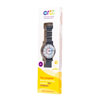 EasyRead Time Teacher Alloy Wrist Watch - Red & Blue Face - Past & To - Grey Strap - ERW-RB-PT
